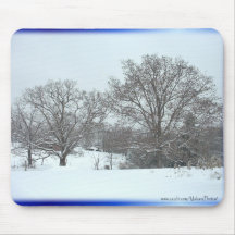 Snowy Christmas Morn-customise Mouse Mats
