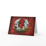 Snowy Christmas Wreath - Merry Christmas Card