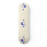 Snowy Egret Bird Dancing Art Skateboard