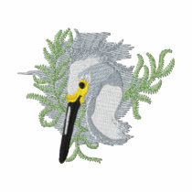Snowy Egret Embroidered Shirt