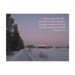 Snowy Landscape with a Bible Verse postcards