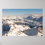 Snowy mountains landscape print. Switzerland