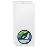 snowy orca circle design rack card