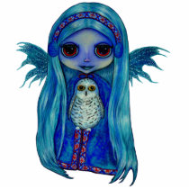 Snowy Owl Fairy Sculpture Cut Out