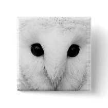 Snowy Owl Square Pin