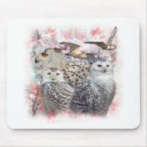 Snowy Owls Mouse Mats