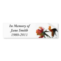 Snowy Rose Bumper Sticker