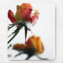 Snowy Rose Mouse Mats
