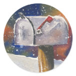 Snowy Rural Mailbox stickers