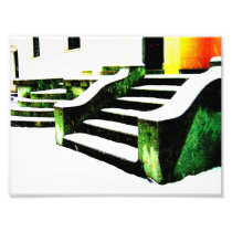 Snowy stairs art photo