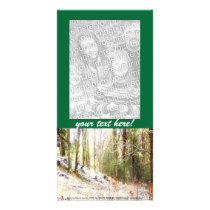 Snowy Sunlit Forest Glade #2 Picture Card