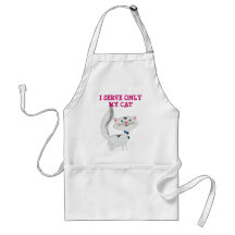 Snowy the Cat with Santa Hat Apron