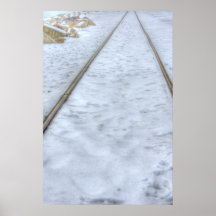 Snowy Tracks Poster