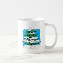Snowy Tree.png Coffee Mugs