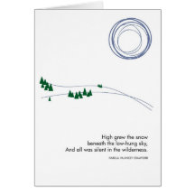 Snowy Winter Landscape with Trees Card