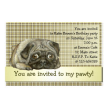 Snug pug stationery design