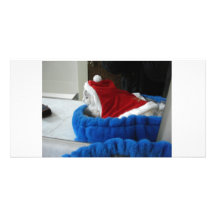 Snuggler is Santa Paws Photo Greeting Card