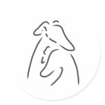 Snuggling Greyhounds Stickers