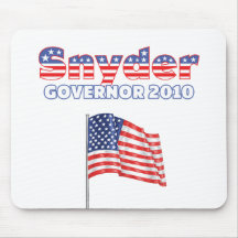 Snyder Patriotic American Flag 2010 Elections Mouse Pad