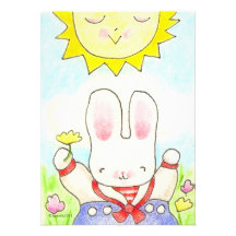 'so big' boy bunny birthday invitation
