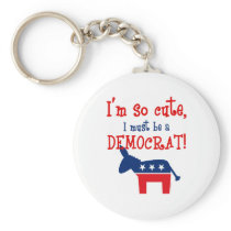 So Cute Democrat Keychain