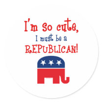 So Cute Republican Sticker