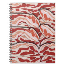 So Good Bacon Pattern Spiral Notebook