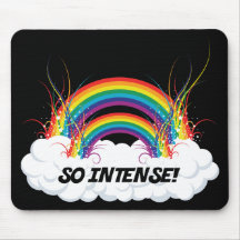 SO INTENSE DOUBLE RAINBOW MOUSEPAD