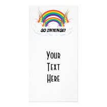 SO INTENSE DOUBLE RAINBOW PHOTO GREETING CARD