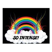 SO INTENSE DOUBLE RAINBOW POSTCARDS