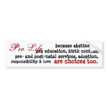 so many choices bumper sticker