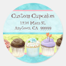 So Many Cupcakes, so Little Time!  Address Sticker