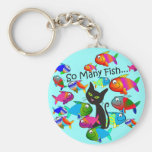 "So Many Fish" Cat Lovers Gifts Key Chain
