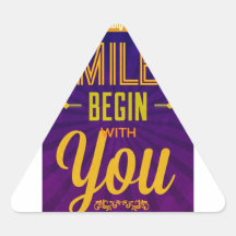 So Many of My Smiles Begin With You Triangle Sticker