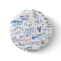 So Many School Doodles Pinback Button