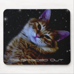 So Spaced Out Tabby cat mousepad