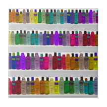 Soap Bottle Rainbow - for bathrooms, salons etc Tile