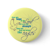 Soar on Wings Christian Scripture button/badge