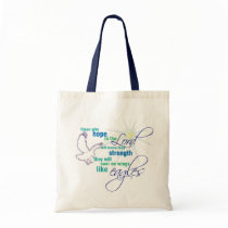 Soar on Wings Christian Scripture tote bag