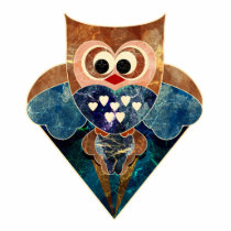 Soaring Owl Sculpture Pin Acrylic Cut Outs