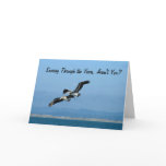 Soaring Pelicans Birthday Card