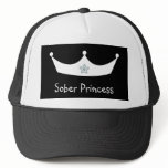 Sober Princess black & white Baseball cap hats