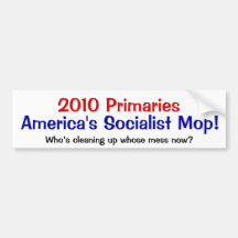 Socailist mop bumper sticker