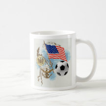 Soccer art USA futbol lovers Yanks supporters gift Coffee Mug
