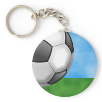 Soccer Background Keychain