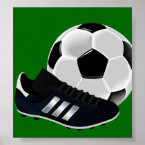 Soccer Ball and Shoe Print