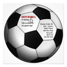 Soccer Ball Birthday Party Invitation