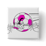 soccer ball biting net girls pink buttons