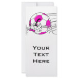 soccer ball biting net girls pink rack cards