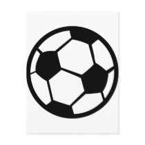 soccer ball icon post cards